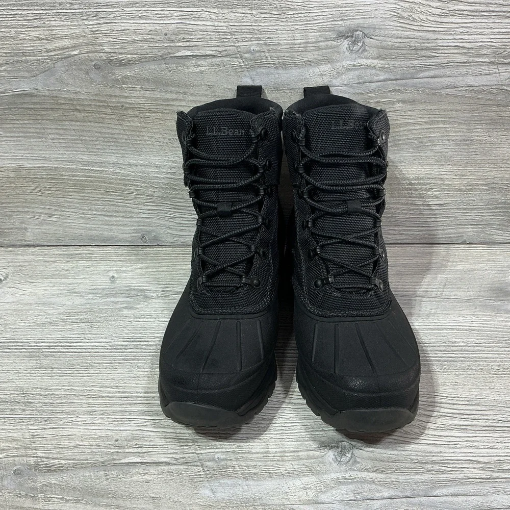 LL Bean Storm Chaser Boots Mens 9 M Black TEK 2.5 Waterproof Primaloft 507165